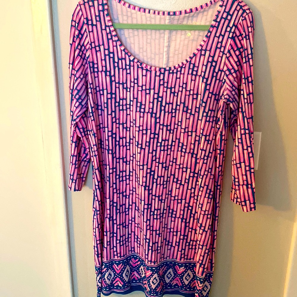 Lily Pulitzer Size Large Summer Dress, 3/4 sleeve